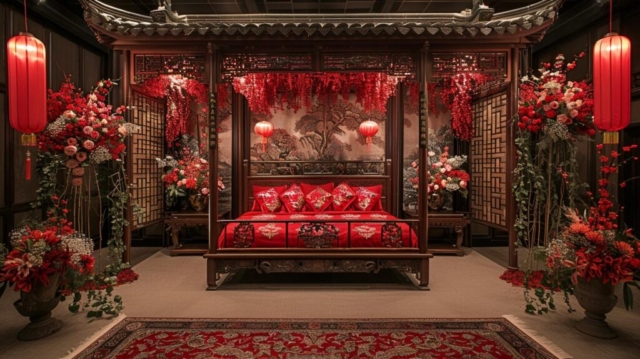 what is a chinese wedding bed