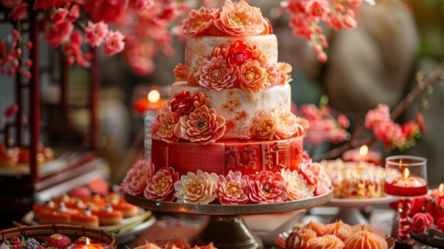 what is traditional chinese wedding cake