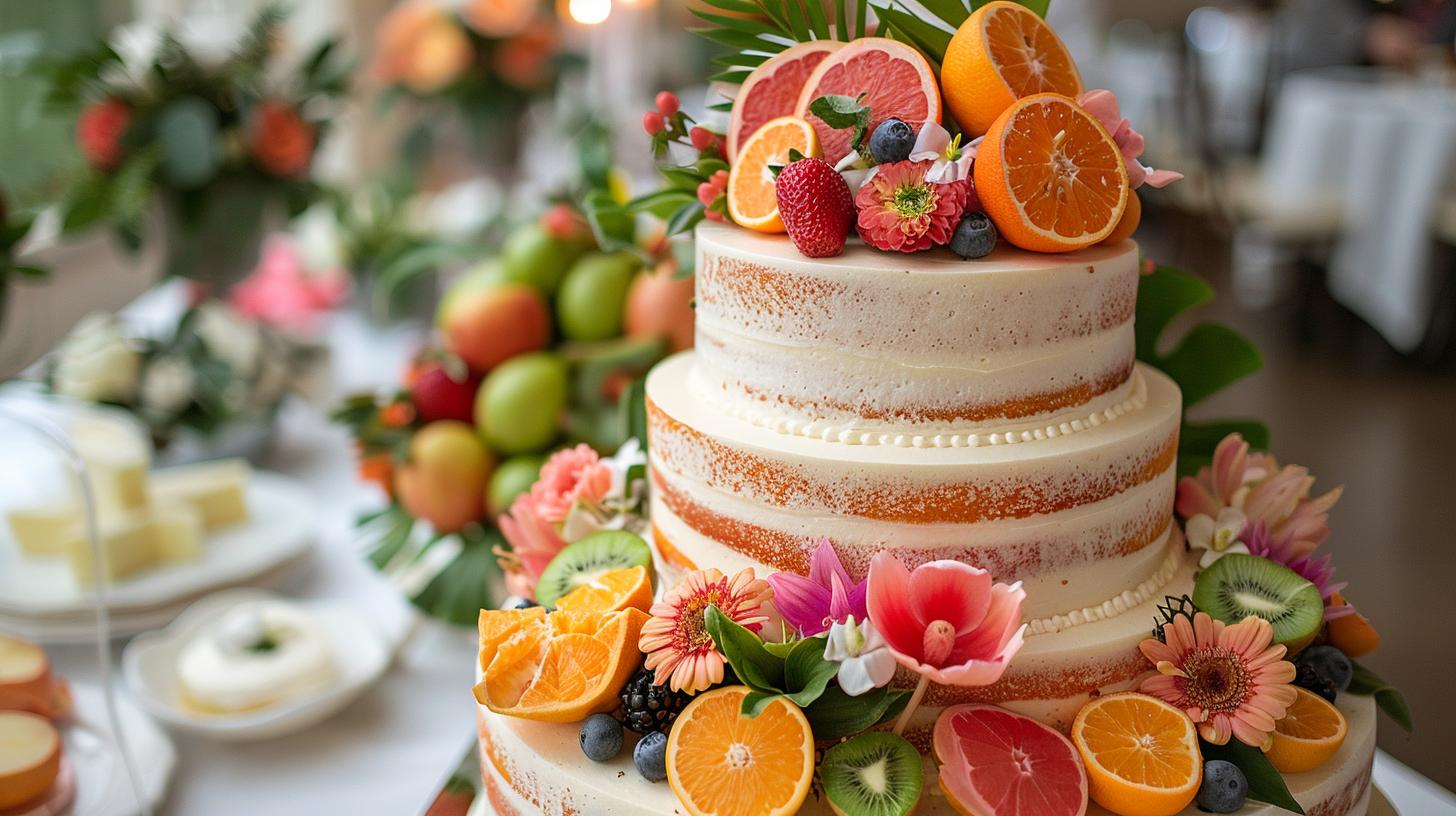 Tropical Wedding Cake