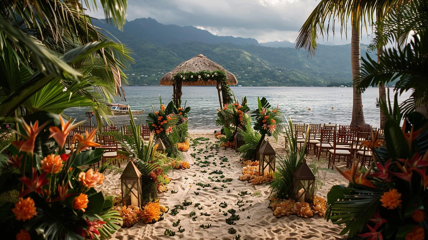 Ideas de boda tropicales para una celebración de ensueño